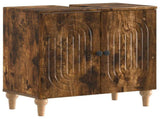 2 Piece Bathroom Cabinet Set ALKMAAR Smoked Oak Engineered Wood 3417995