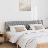 Upholstered Headboard Light Grey 180 cm Solid Pine Wood 879159