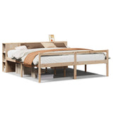 Bookcase Bed without Mattress 180x200 cm Super King Solid Wood Pine 3321975