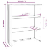 Top for Highboard HAMAR White 85x35x100 cm Solid Wood Pine 340509