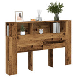 Headboard Cabinet Old Wood 160x18.5x103.5 cm Engineered Wood 856882