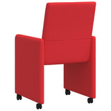 Dining Chairs with Wheels with Wheels 2 pcs Red 57 x 66 x 94 cm 42017821