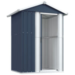 ZNTS Garden Shed Anthracite 126x97.5x177 cm Galvanised Steel 316235
