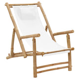 Deck Chair Cream White Bamboo, Canvas Standard 318594