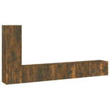 3 Piece TV Cabinet Set Smoked Oak Engineered Wood 3114323