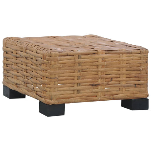 ZNTS Coffee Table 47x47x28 cm Natural Rattan 286282