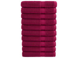 Premium Bath Towels "SOLUND" 10 pcs Bordeaux 100x150 cm 600 gsm 137217