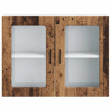 Kitchen Wall Cabinet with Glass Door Porto Old Wood 854095