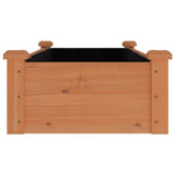 Garden Raised Bed with Liner Brown 120x45x25 cm Solid Wood Fir 364287