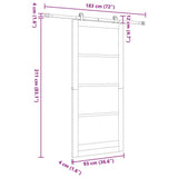 Sliding Door ORKDAL Natural 93 x 211 cm 3332065