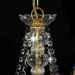 Chandelier with Beads Golden 8 x E14 Bulbs 281607