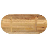 Table Top 80x40x2.5 cm Oval Solid Wood Rough Mango 370102