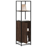 Highboard Brown Oak 35.5x35x139 cm Engineered Wood and Metal 849048