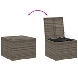 Garden Storage Box Grey 291L Poly Rattan 365338