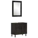 ZNTS 2 Piece Bathroom Cabinet Set Solid Wood Mango 3206293
