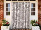 325462 Insect Curtain Taupe and White 100x220 cm Chenille
