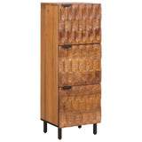 Highboard Acacia Brown Finish 40 x 33 x 110 cm Solid Mango Wood 4017929