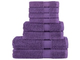 8 Piece Premium Towel Set SOLUND Purple 600 gsm 137545
