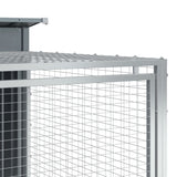 Dog House with Run Anthracite 197x194x110 cm Galvanised Steel 3214224