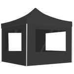 Professional Folding Party Tent with Walls Aluminium 3x3 m Anthracite 45488