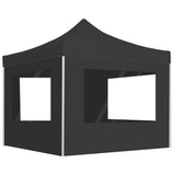 Professional Folding Party Tent with Walls Aluminium 3x3 m Anthracite 45488