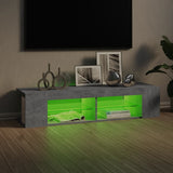 TV Cabinet with LED Lights Concrete Grey 135x39x30 cm 804233