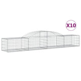Arched Gabion Baskets 10 pcs 300x50x40/60 cm Galvanised Iron 3146655