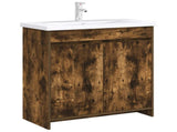 Bathroom Under Sink Cabinet Smoked Oak 78.5 x 37.5 x 81 cm 890788