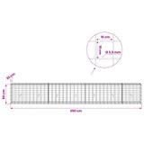 Gabion with 3.5 mm Wire and 10x10 cm Mesh 350x30x50 cm 3463177