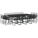 Garden Dining Set Black 3295040