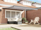 Awning Frame Light Grey 350 x 250 cm Polyester with PU coating 3330391