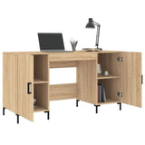 Desk Sonoma Oak 140x50x75 cm Engineered Wood 829551