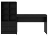 Desk with Drawer with Shelf with Storage 2 pcs Black Oak 3337322