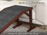Pet Ramp for Dogs Cats Non-Slip Carpet Top Platform - Brown & Grey T3398P376468