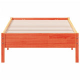 Bed Frame without Mattress Wax Brown 100x200 cm Solid Wood Pine 842709