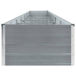 Garden Raised Bed Galvanised Steel 600x80x45 cm Grey 47072