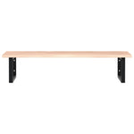 Basin Shelf Wall Mounted Steel and Solid Wood Oak 3302601