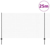 Welded Wire Fence with Post 25 x 1.4 m PVC-Coated Steel 3336608