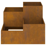 Garden Planter Rusty 80 x 80 x 60 cm Weathering steel 865861