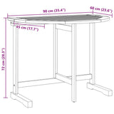 Folding Balcony Table 90x60x72 cm Solid Wood Acacia 364896