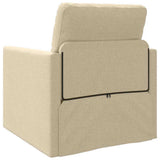 Sofa Bed Cream 74 x 77 x 81 cm Fabric 4106627