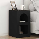 Bedside Table ELST Black 29.5 x 33.5 x 50 cm Engineered Wood 891226