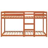 Bunk Bed without Mattress Wax Brown 75x190 cm Small Single Solid Wood Pine 844830