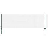 Welded Wire Fence with Posts 10 x 0.8 m PVC-Coated Steel Green 3336440
