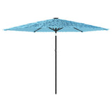 Garden Parasol with Steel Pole Blue 288x288x225 cm 4005106