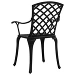 ZNTS 5 Piece Bistro Set Cast Aluminium Black 3070608