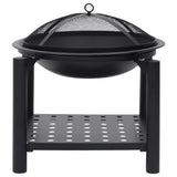 Fire Pit with Poker 54x54x55 cm Steel 313639