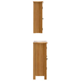 2 Piece Bathroom Furniture Set Solid Wood Pine 3223458