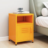 Nightstand Mustard Yellow 35x35x51 cm Steel 336218
