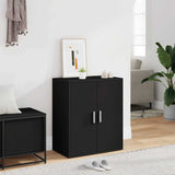 808919 Shoe Cabinet Black 60x35x70 cm Engineered Wood